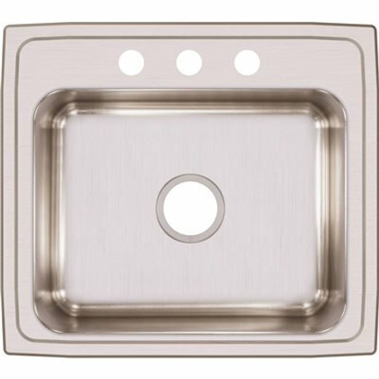 Elkay Lustertone Drop-In Stainless Steel 22 In. 3-Hole Single Bowl Kitchen Sink