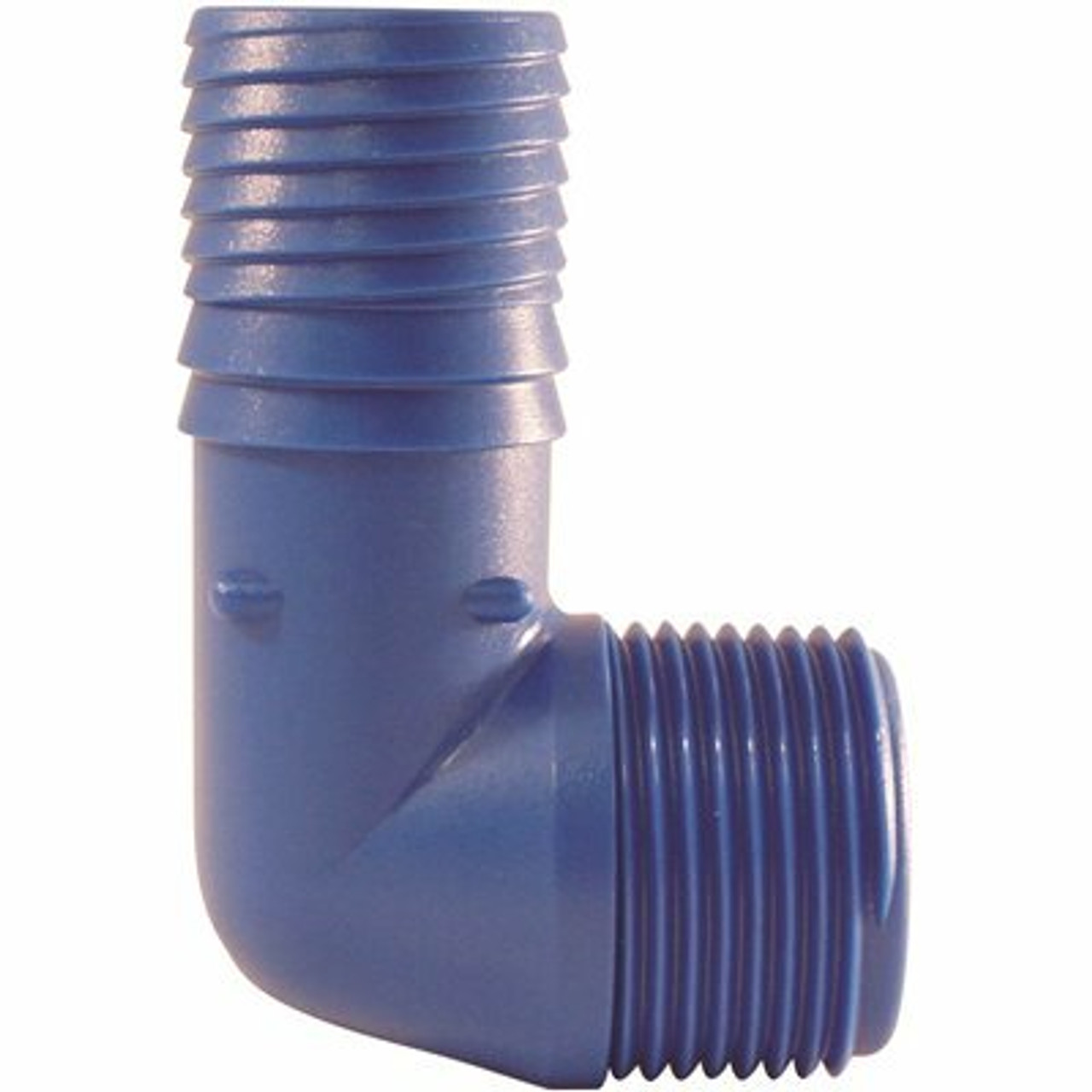 Apollo 1 In. Polypropylene Blue Twister Insert 90-Degree X Mpt Elbow