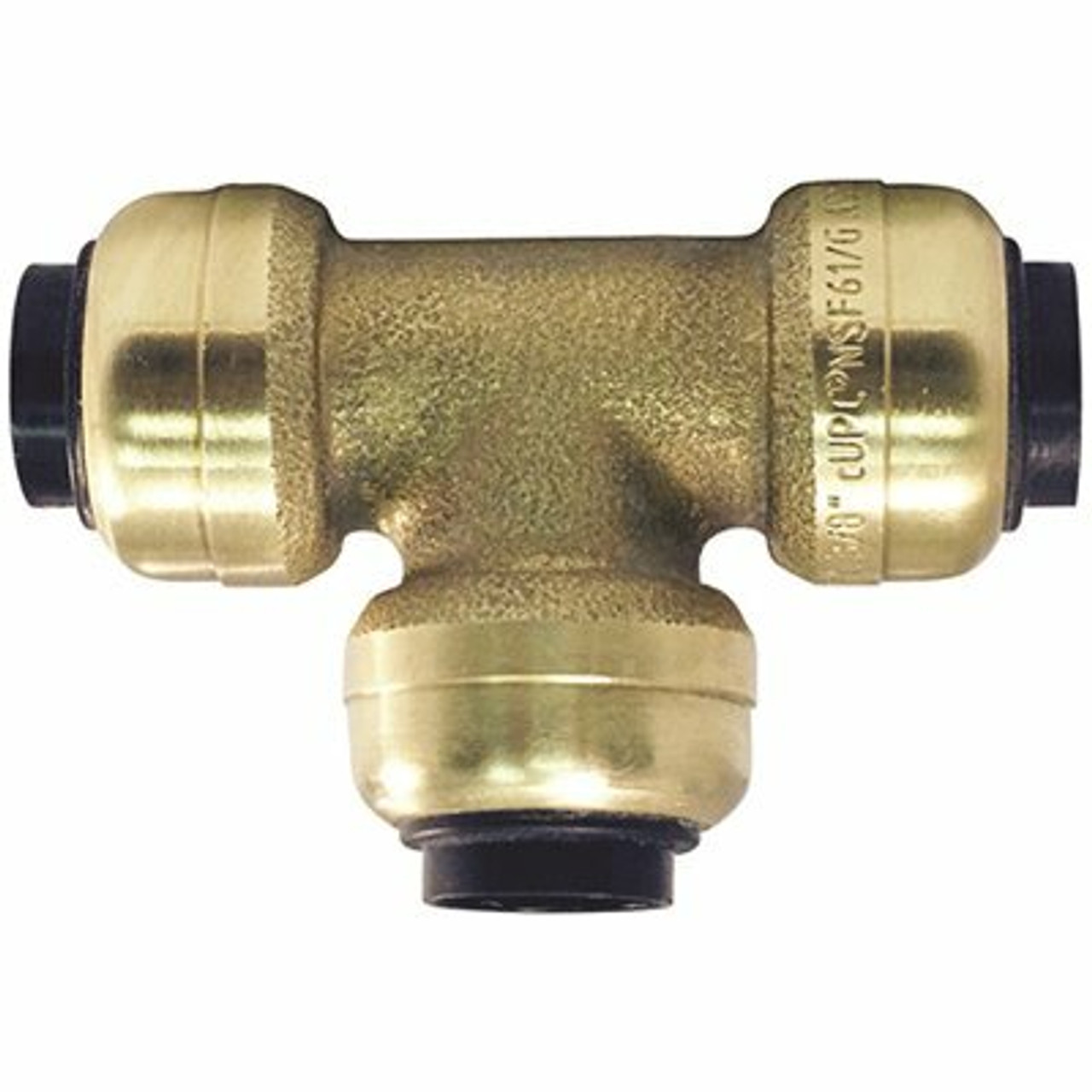 Tectite 3/8 In. Brass Push-To-Connect Tee Fitting