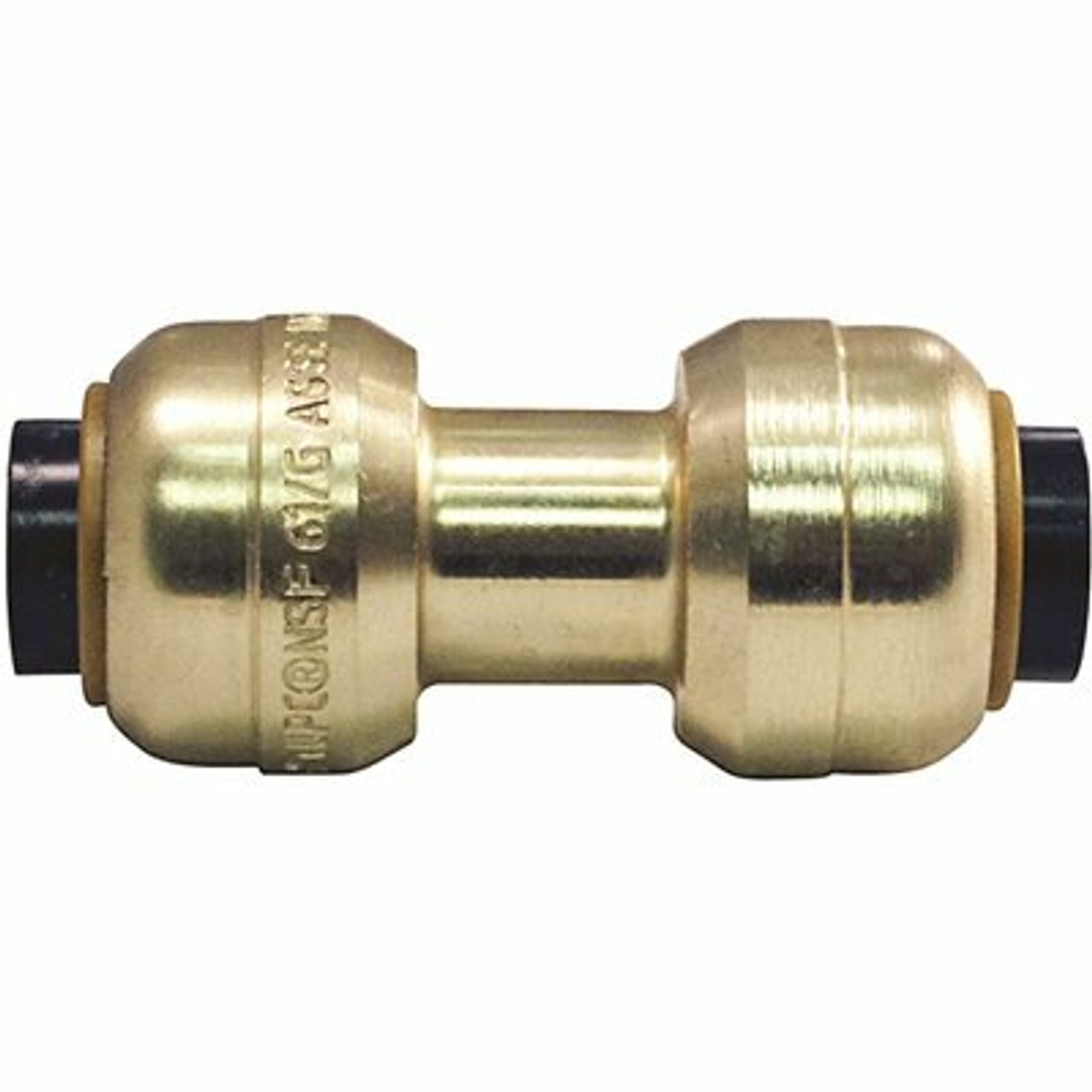 Tectite 1/4 In. Brass Push-To-Connect Coupling
