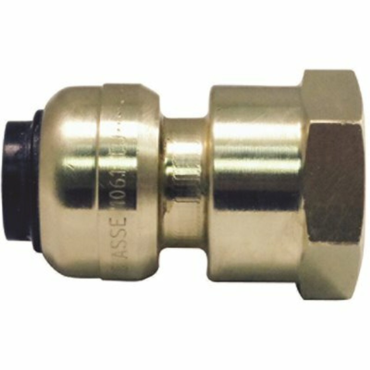 Tectite 3/8 In. (1/2 In. ) Brass Push-To-Connect X 1/2 In. Female Pipe Thread Reducing Adapter