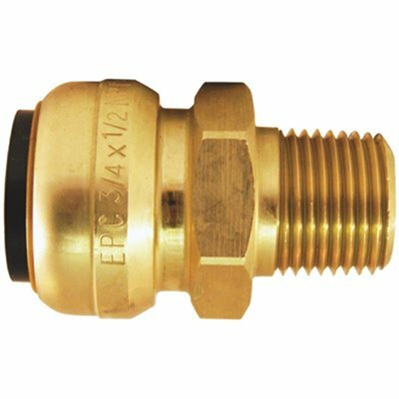 Tectite 3/4 In. Brass Push-To-Connect X 1/2 In. Male Pipe Thread Reducer Reducing Adapter