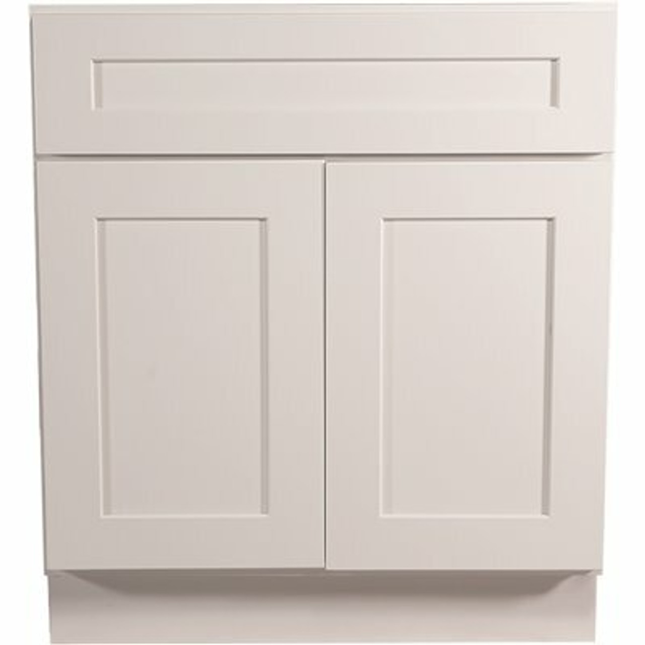 Design House Brookings Plywood Ready To Assemble Shaker 27X34.5X24 In. 2-Door 1-Drawer Base Kitchen Cabinet In White