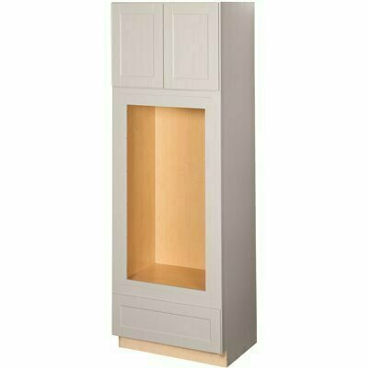 Hampton Bay Shaker Assembled 33X96X24 In. Double Oven Kitchen Cabinet In Dove Gray