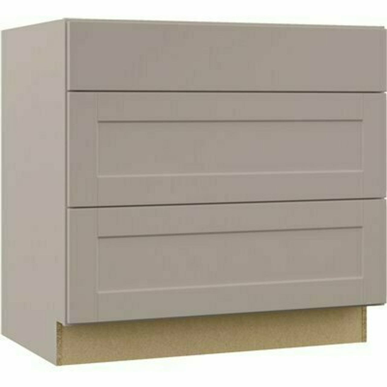 Hampton Bay Shaker Dove Gray Stock Assembled Pots And Pans Drawer Base Kitchen Cabinet (36 In. X 34.5 In. X 24 In.)