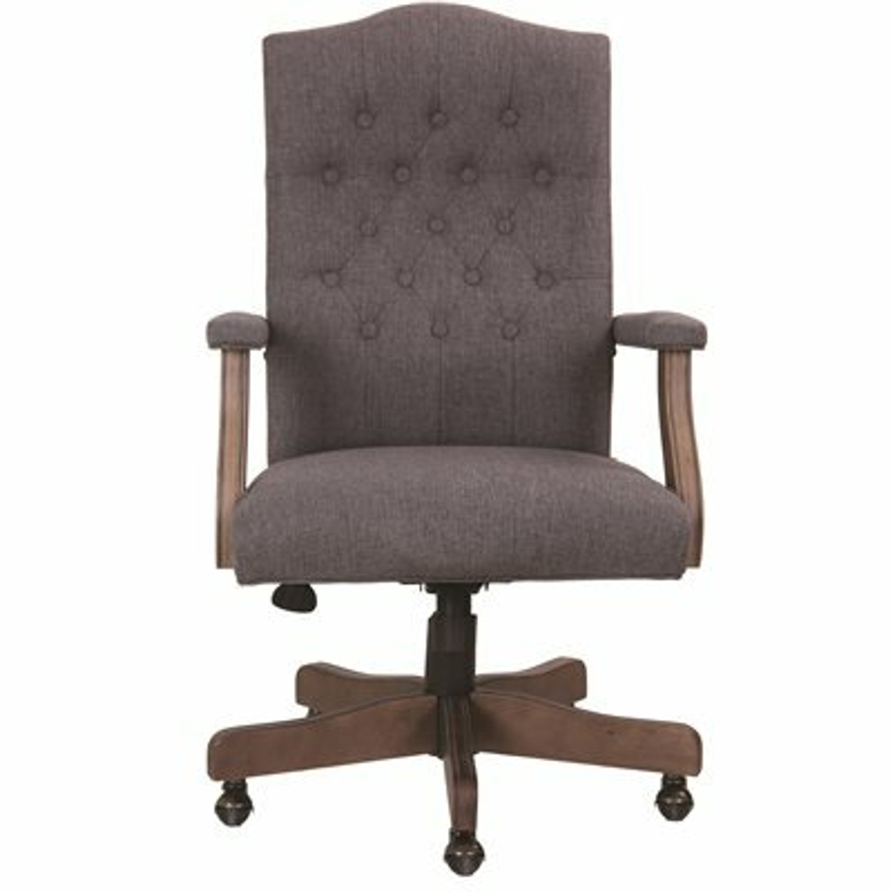 Boss Office Products 27 In. W Gray Big And Tall Fabric Executive Chair With Swivel Seat