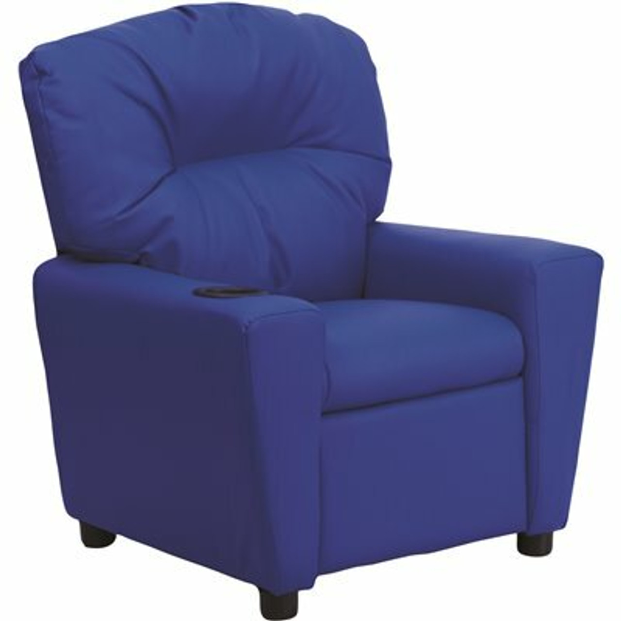 Flash Furniture Contemporary Blue Vinyl Kids Recliner With Cup Holder