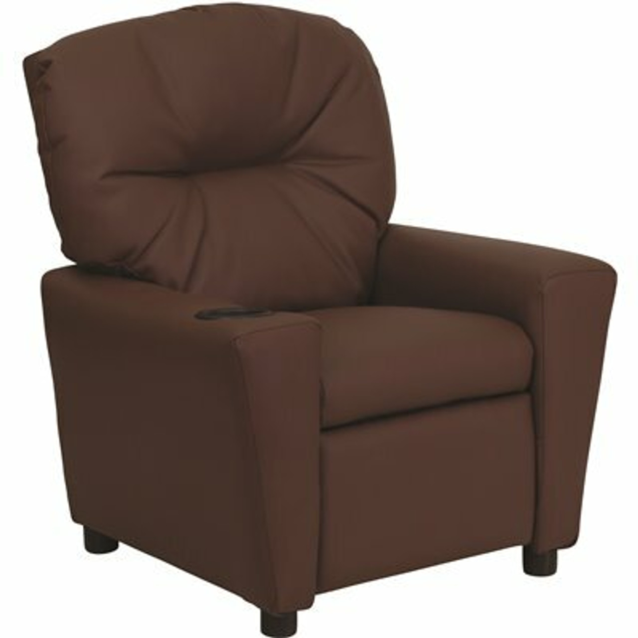 Flash Furniture Contemporary Brown Leather Kids Recliner With Cup Holder