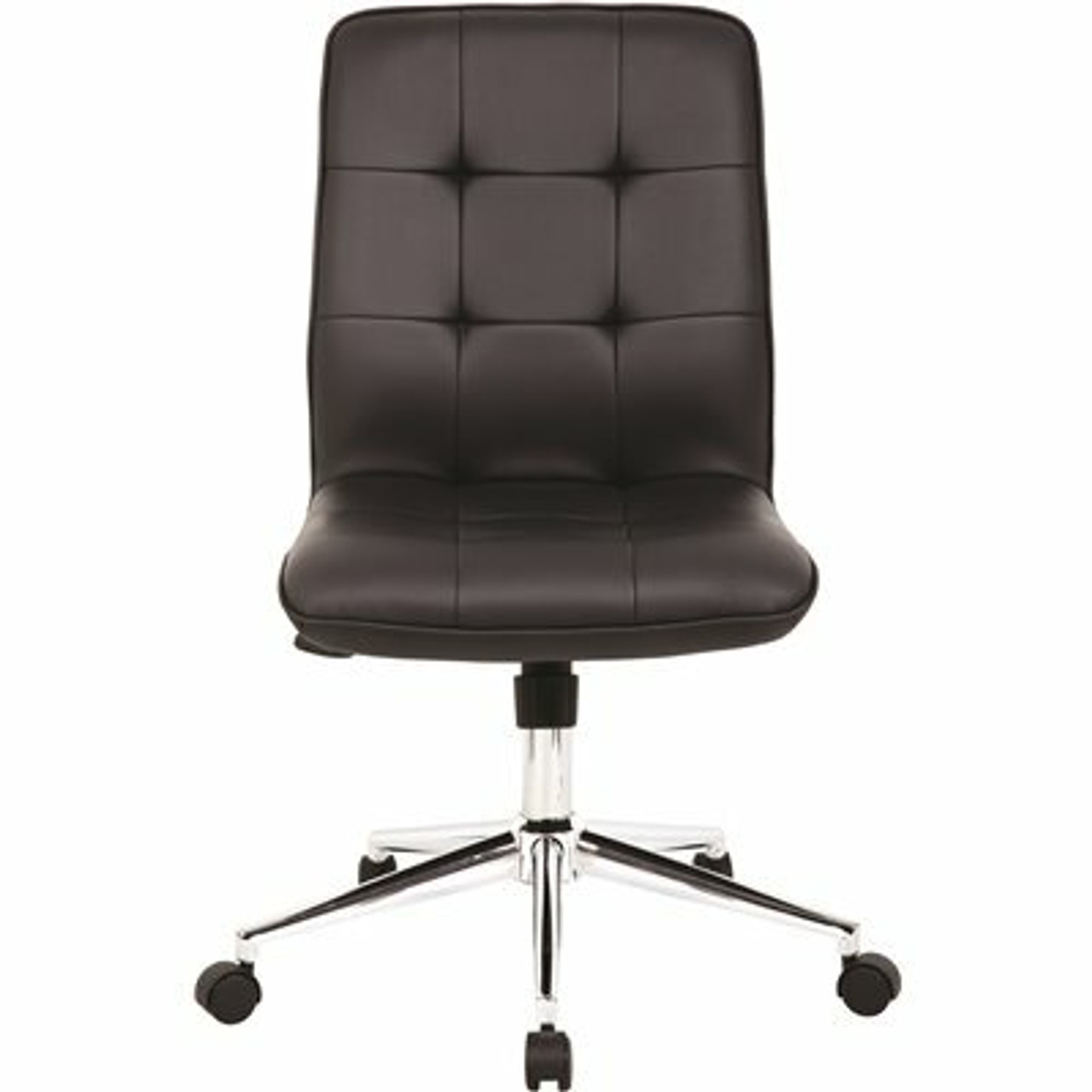Boss Office Products Contemporary Task Chair Black Vinyl Cover With Ergonomic Seat Height Adjustment