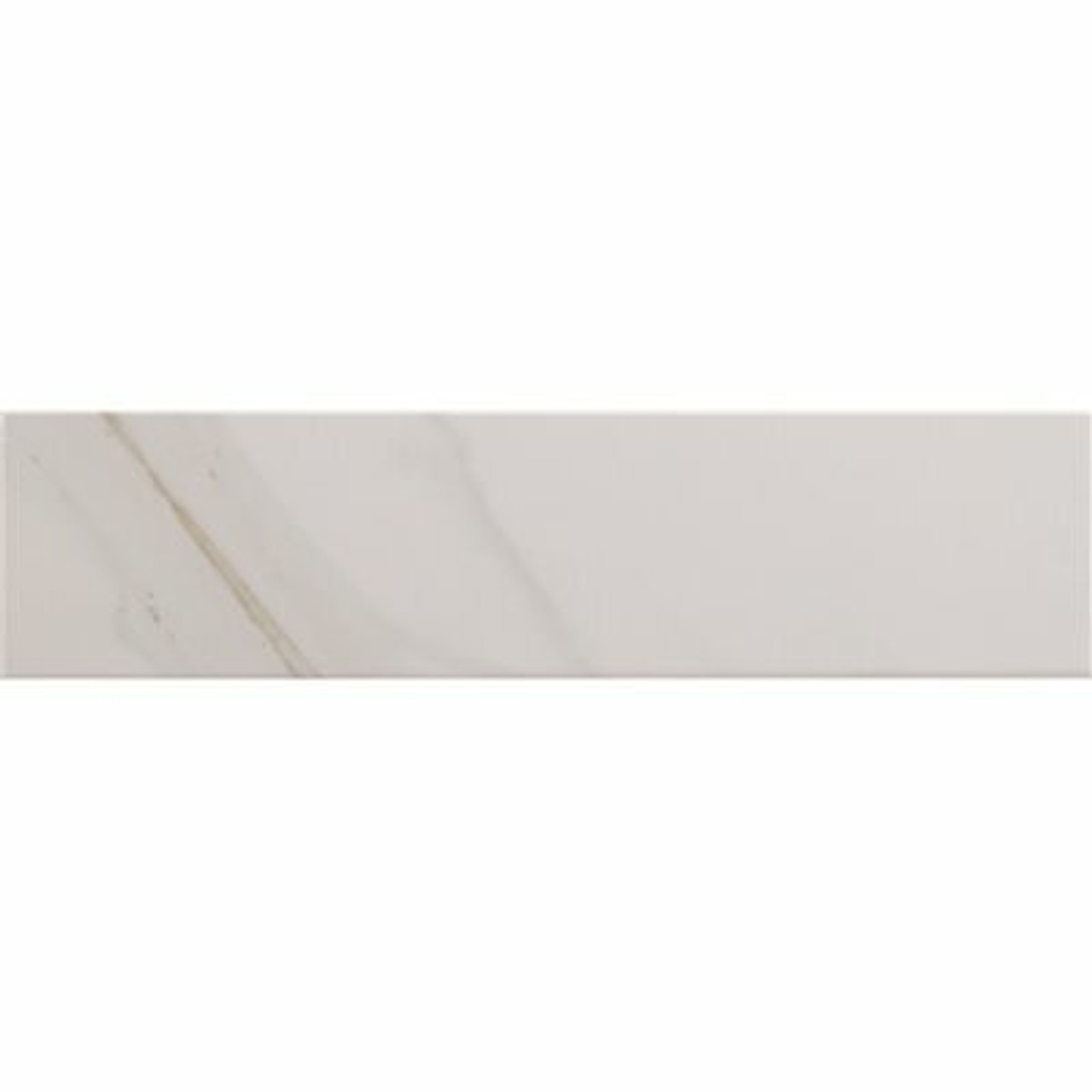 Msi Classique White Calacatta Bullnose 4 In. X 16 In. Glossy Glazed Ceramic Wall Tile (33.33 Lin. Ft. / Case)