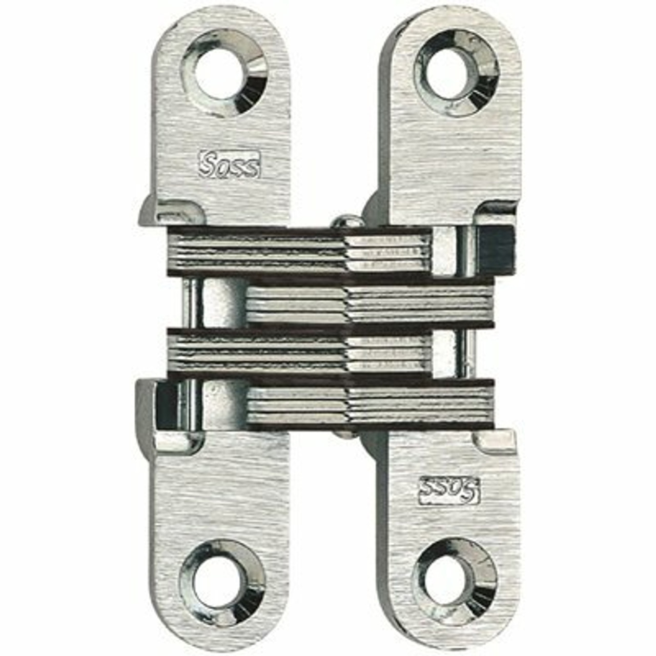 Soss 1/2 In. 2-3/8 In. Satin Chrome Invisible Hinge (2-Pack)