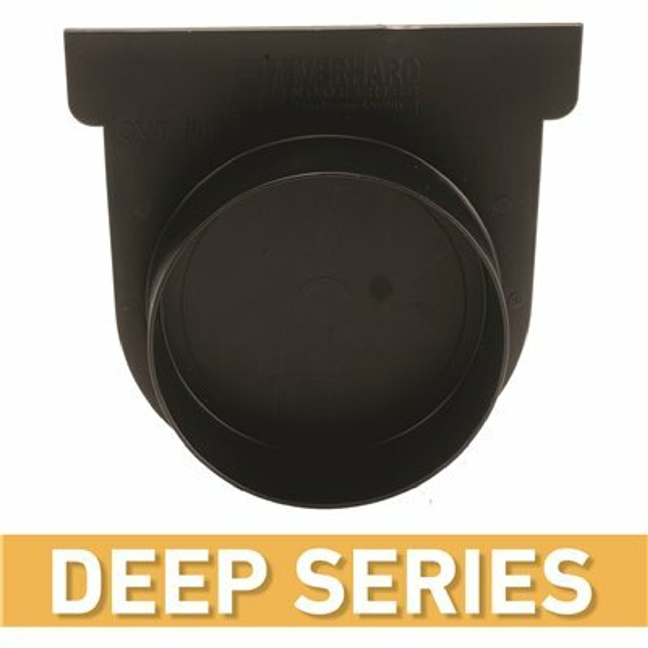 U.S. Trench Drain Deep Series Black End Cap And 3 In. Pipe Adaptor For Modular Trench And Channel Drain Systems