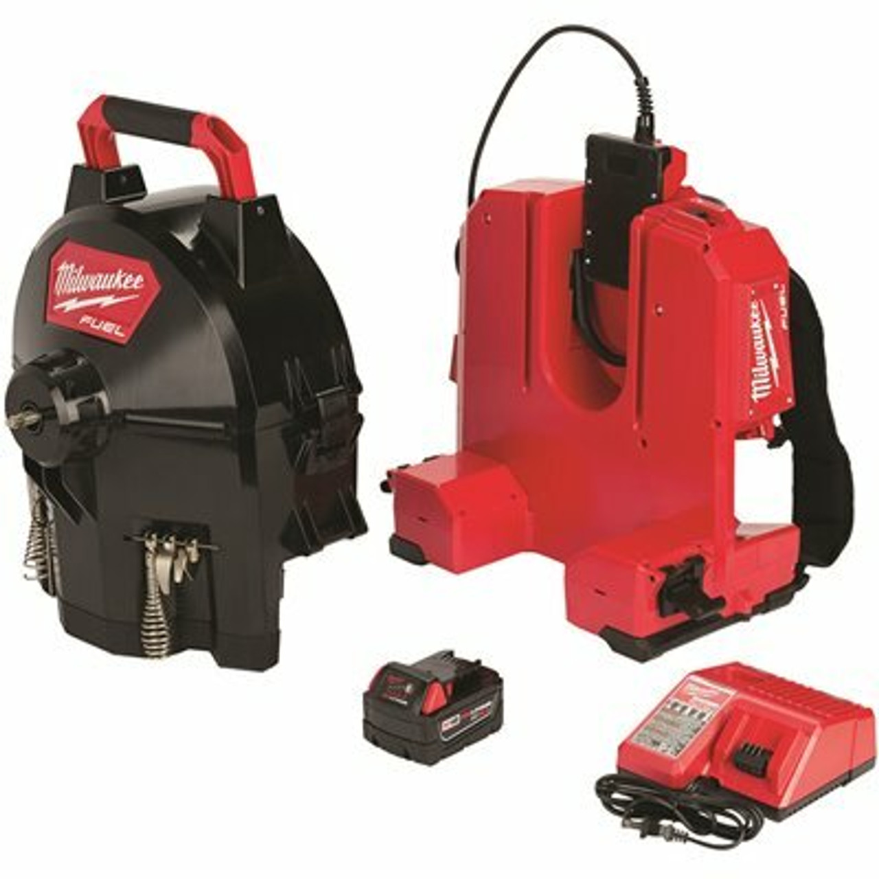 Milwaukee M18 Fuel 18-Volt Lithium-Ion Brushless Cordless Drain Cleaning 3/8 In. Switch Pack Sectional Drum System Kit