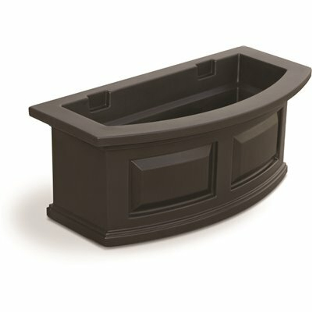 Mayne Nantucket 24 in. x 11.5 in. Self-Watering Espresso Polyethylene Window Box