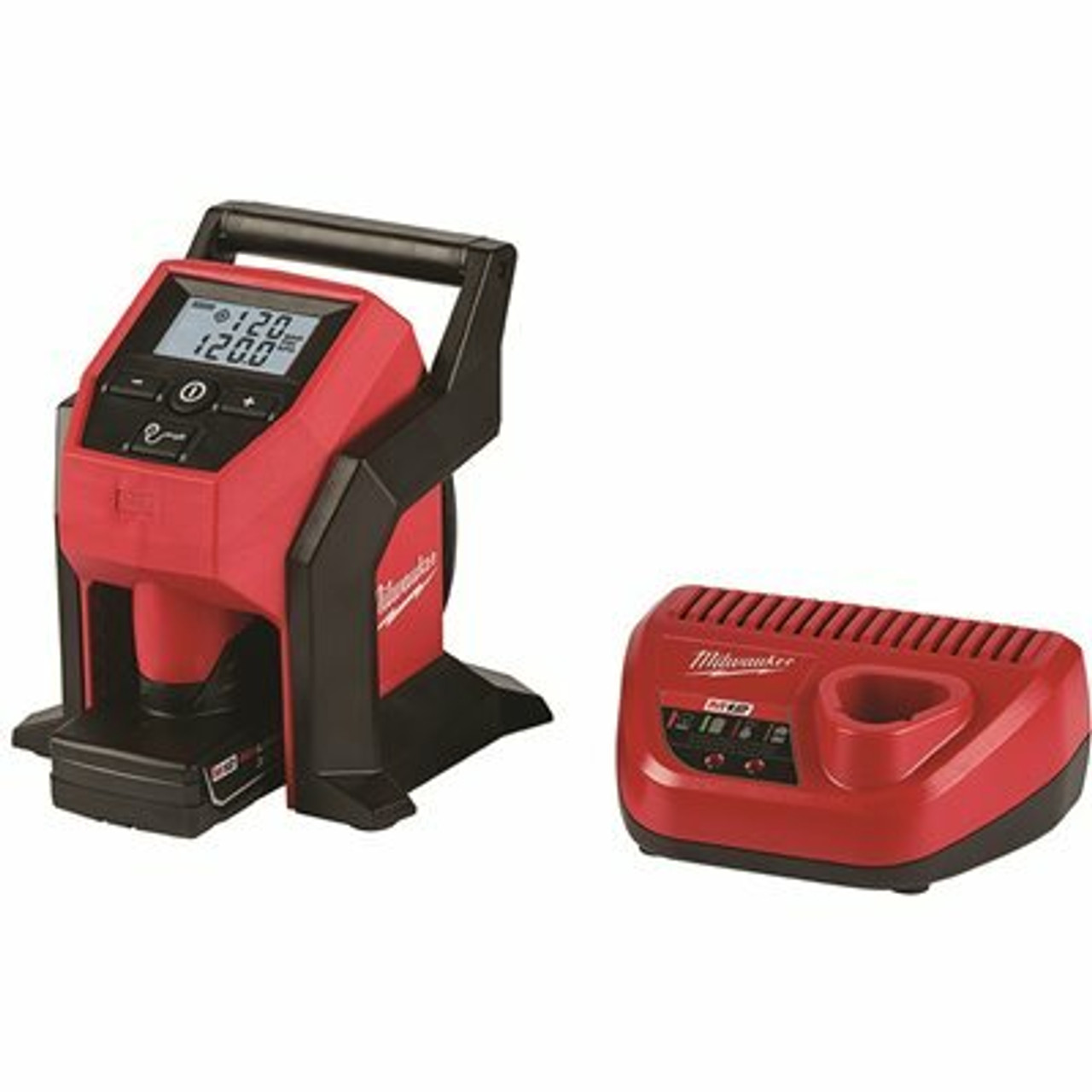 Milwaukee M12 12-Volt Lithium-Ion Cordless Compact Inflator Kit With 4.0 Ah Battery And Charger