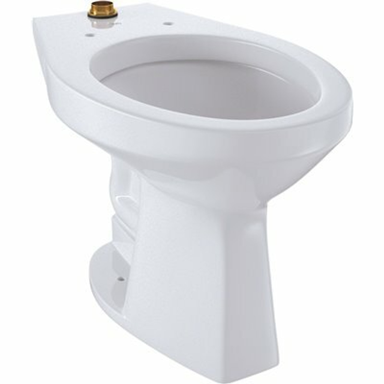 Toto Commercial Flushometer 1.0 Gpf/1.28 Gpf/1.6 Gpf Elongated Toilet Bowl Only With Top Spud And Cefiontect In Cotton White