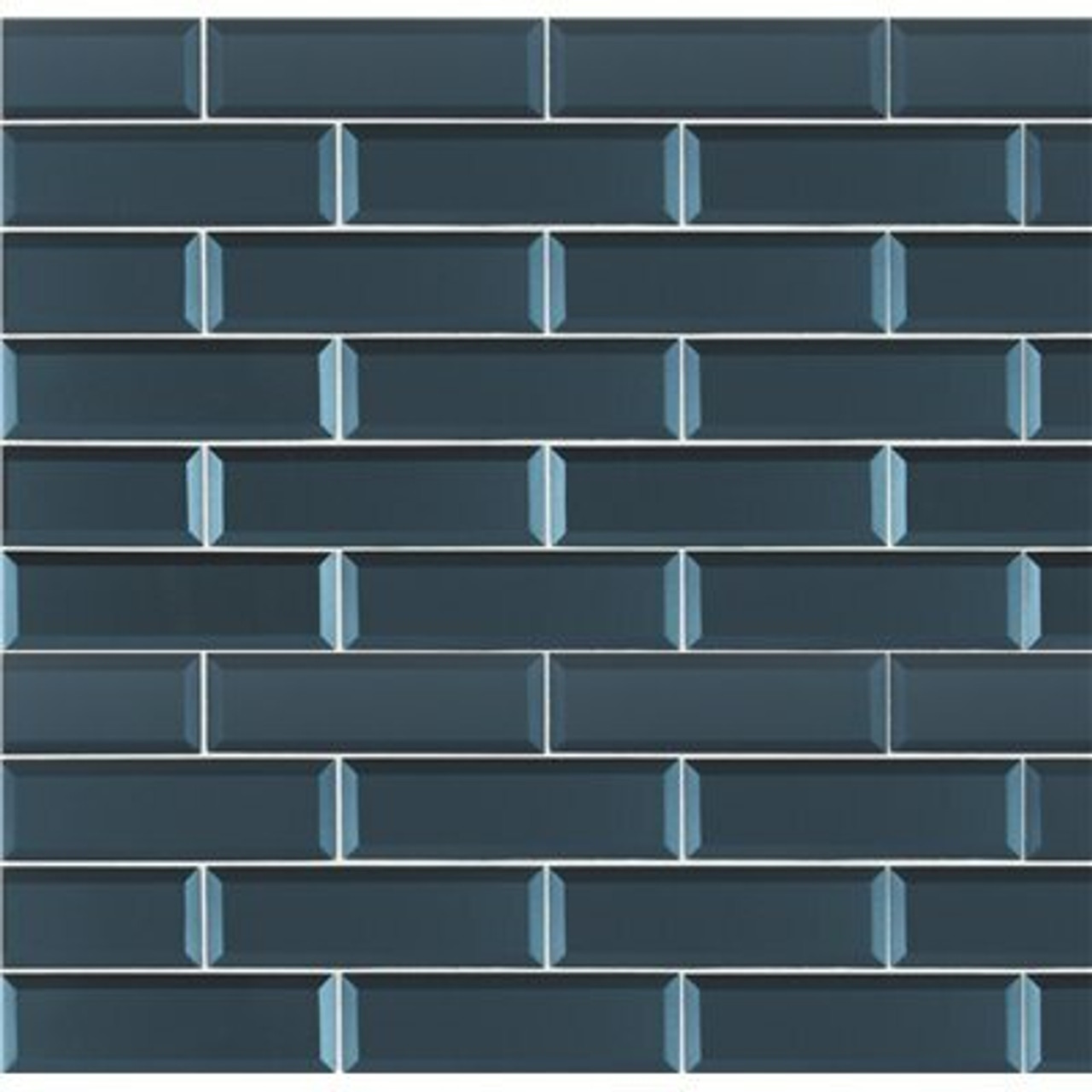Msi Tahiti Blue Beveled 2.5 In. X 8 In. X 8 Mm Mixed Glass Subway Tile (5.6 Sq. Ft. / Case)