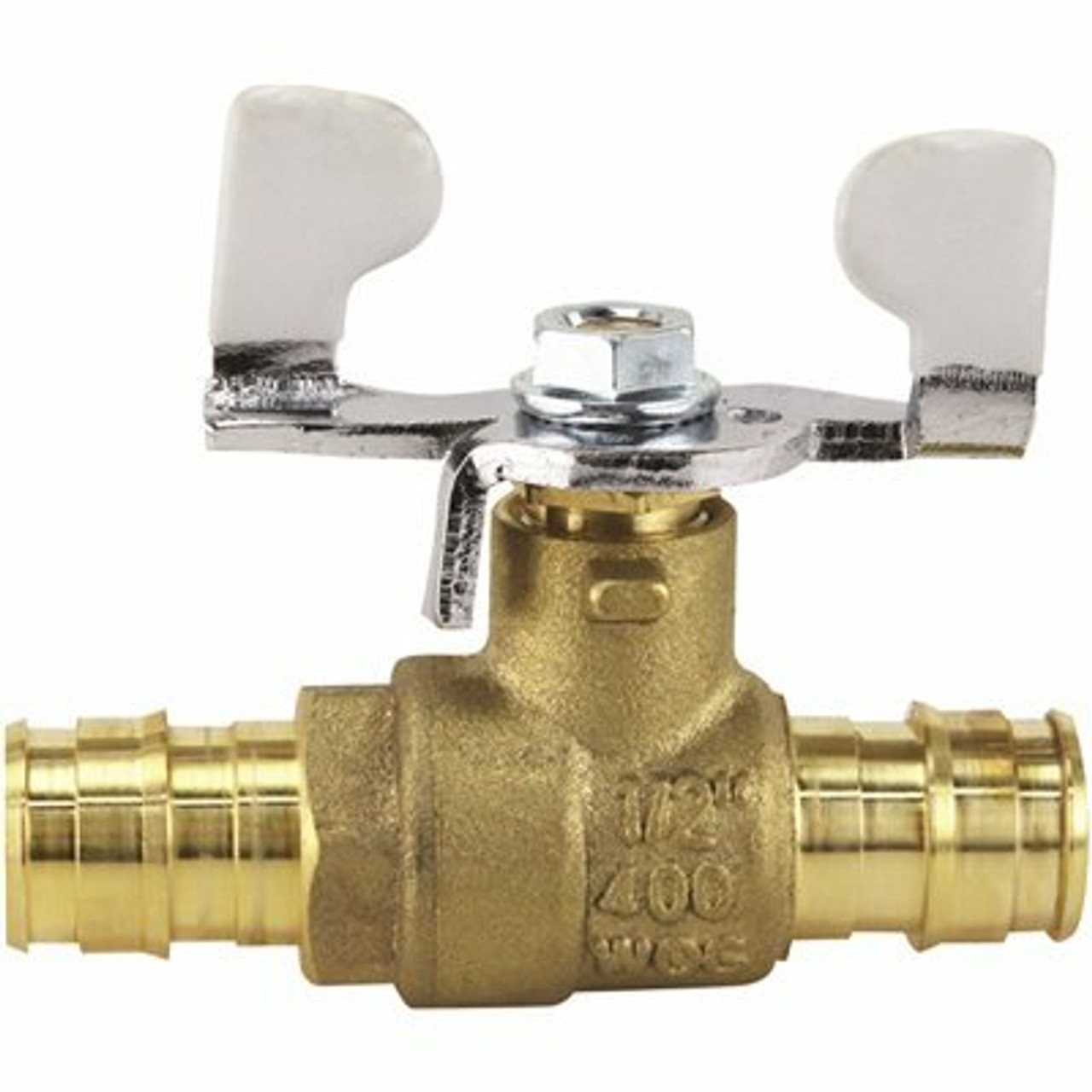 Apollo 1/2 In. Brass Pex-A Barb Ball Valve With Tee Handle