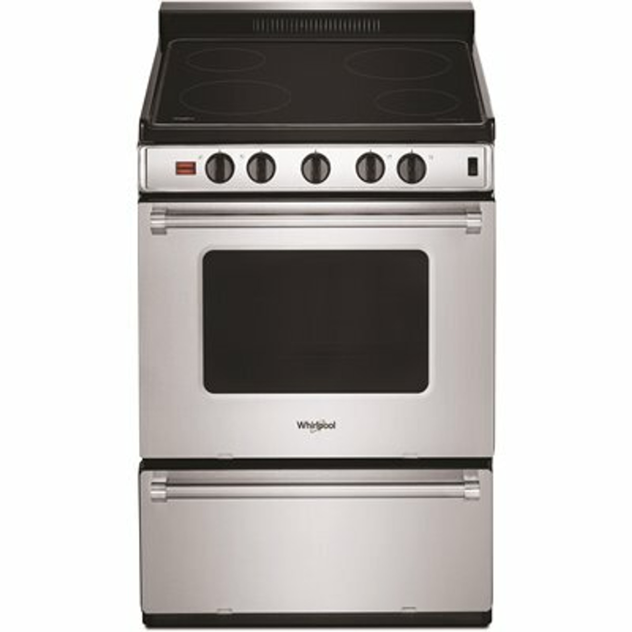 Whirlpool 2.96 cu. ft. 4 Burner Element Single Oven Electric Range with Upswept Spill Guard Cooktop in Stainless Steel