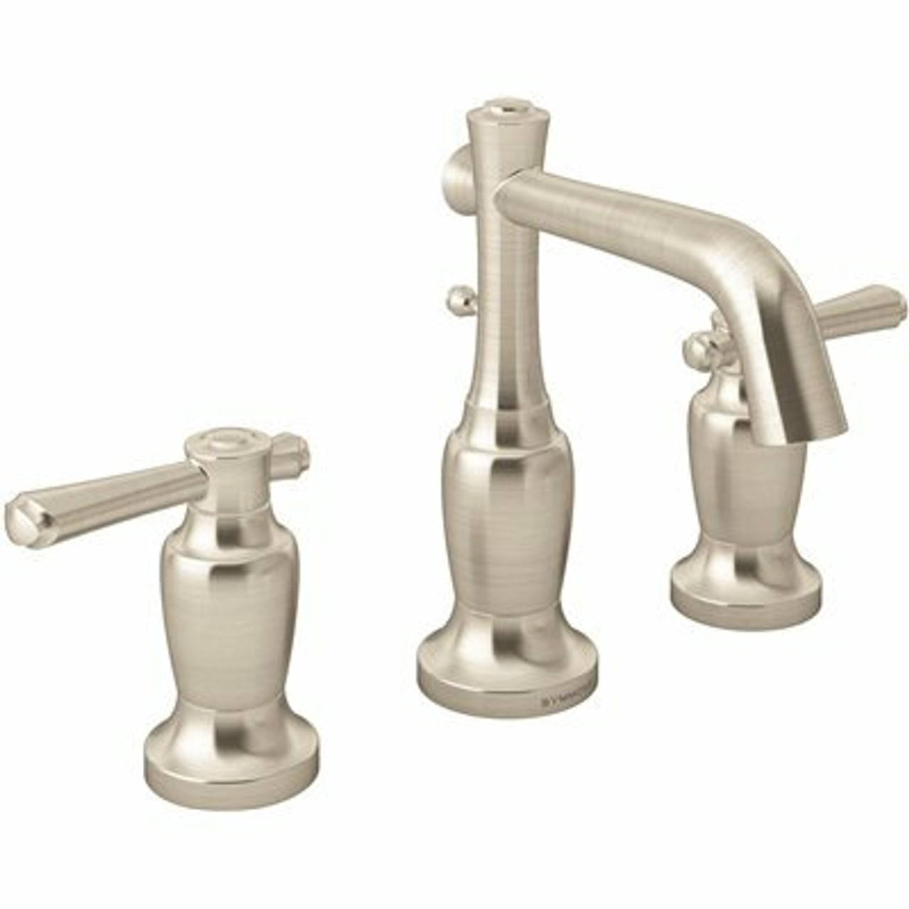 Symmons Degas 8 In. Widespread 2-Handle Low Flow Bathroom Faucet With Drain Assembly In Satin Nickel