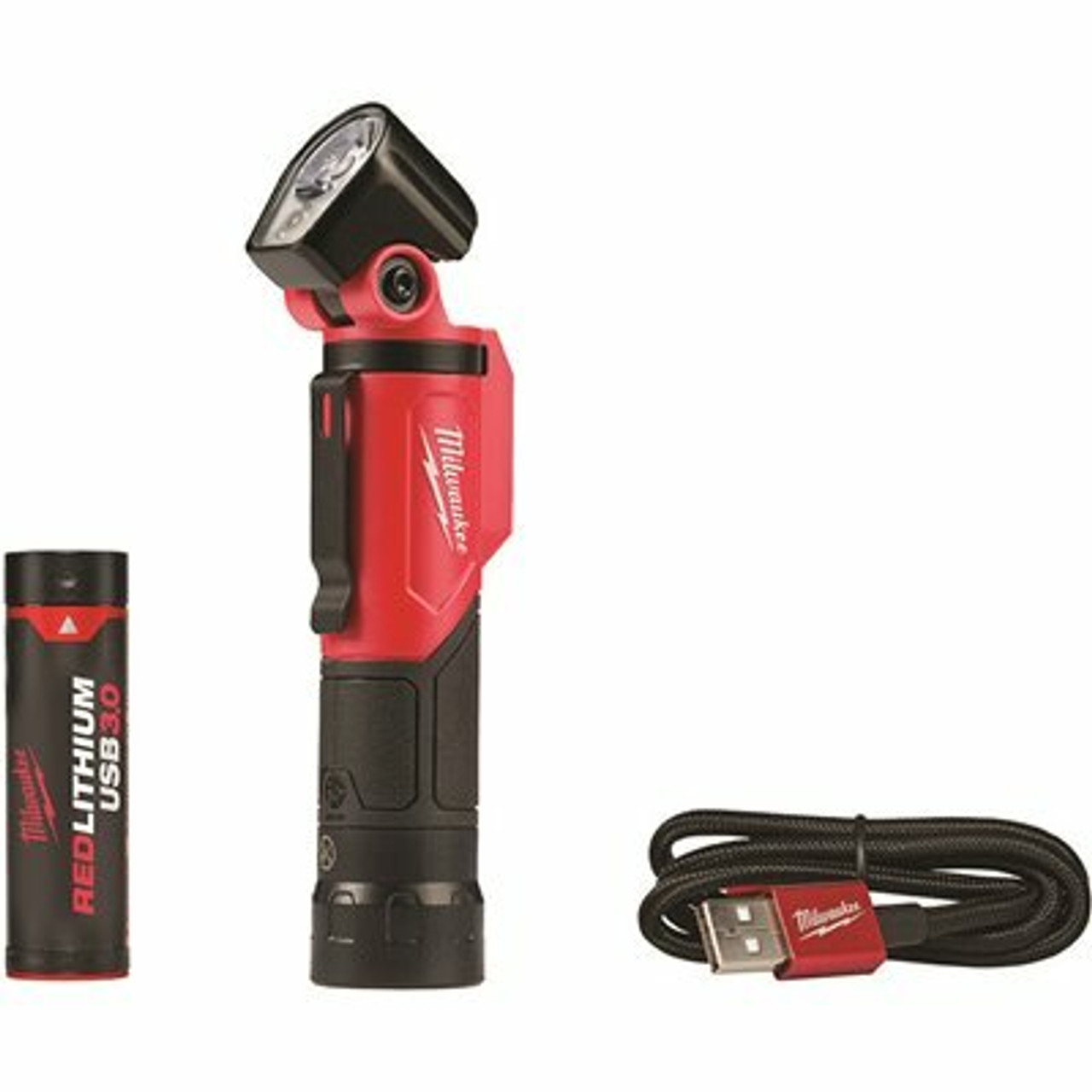 Milwaukee 500 Lumens Led Pivoting Redlithium Usb Flashlight