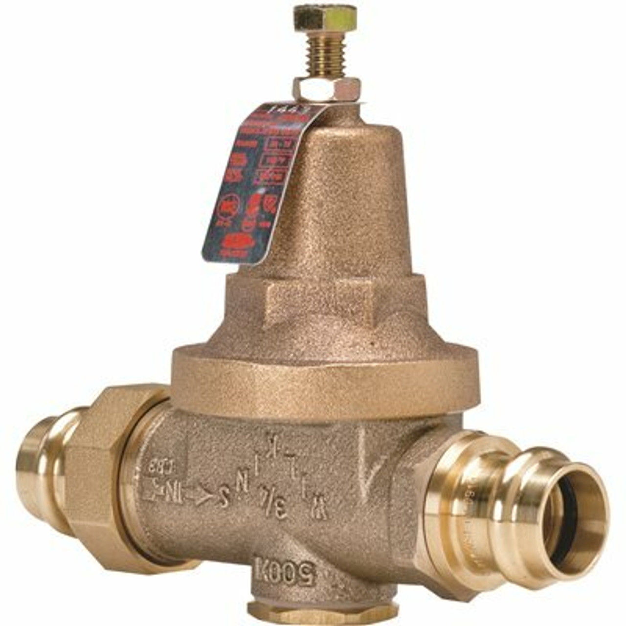 Zurn 2 In. Bronze Pressure Reducing Valve With A 10 Psi To 125 Psi Spring Range