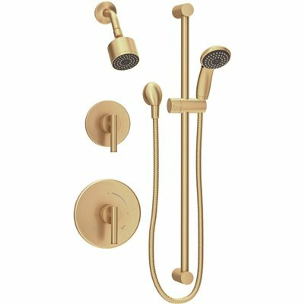 Symmons Dia 2-Handle 1-Spray Shower Trim With 1-Spray Hand Shower In Brushed Bronze (Valves Not Included)
