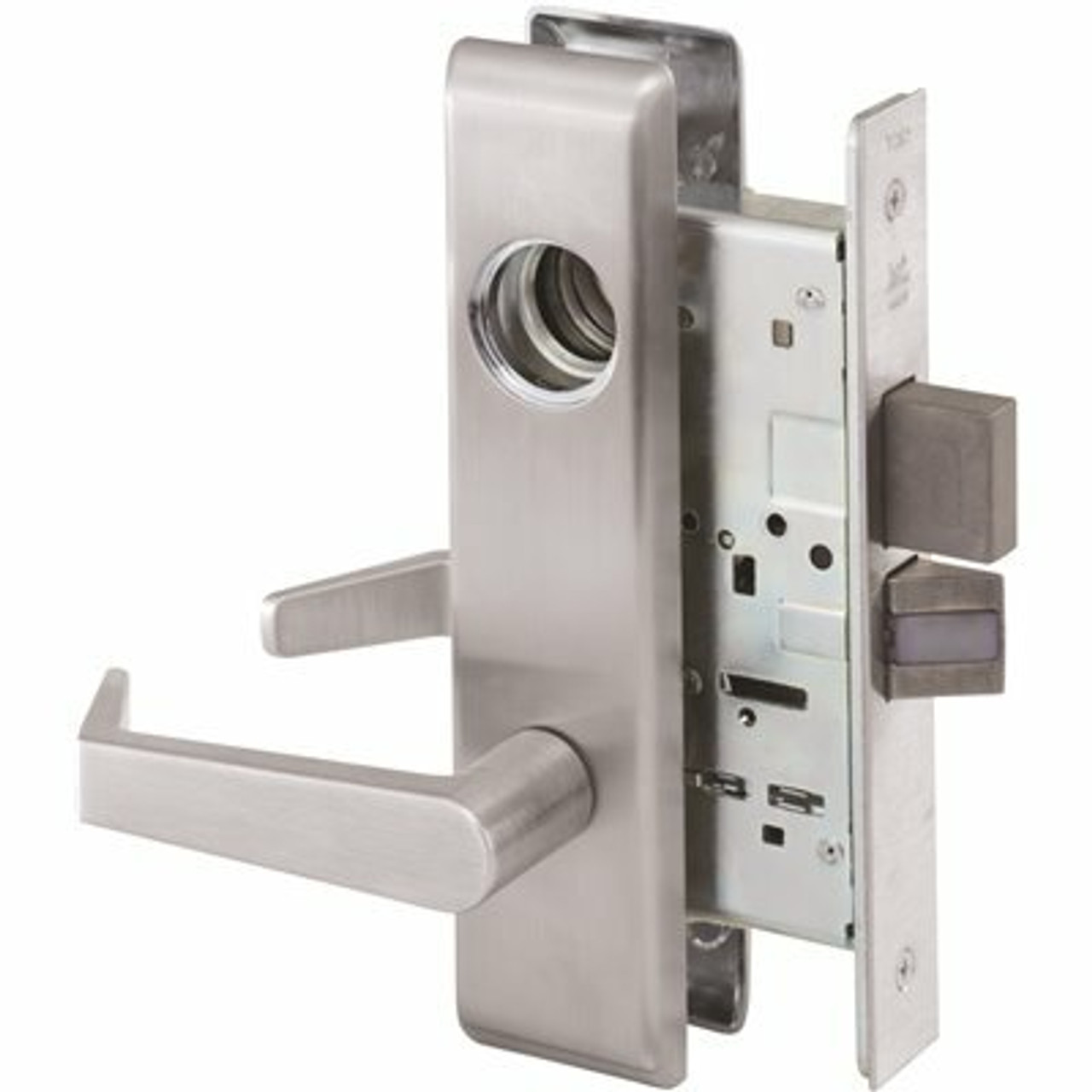 Yale Less Cylinder, Escutcheon Plate, Dormitory With Deadbolt Mortise Handleset