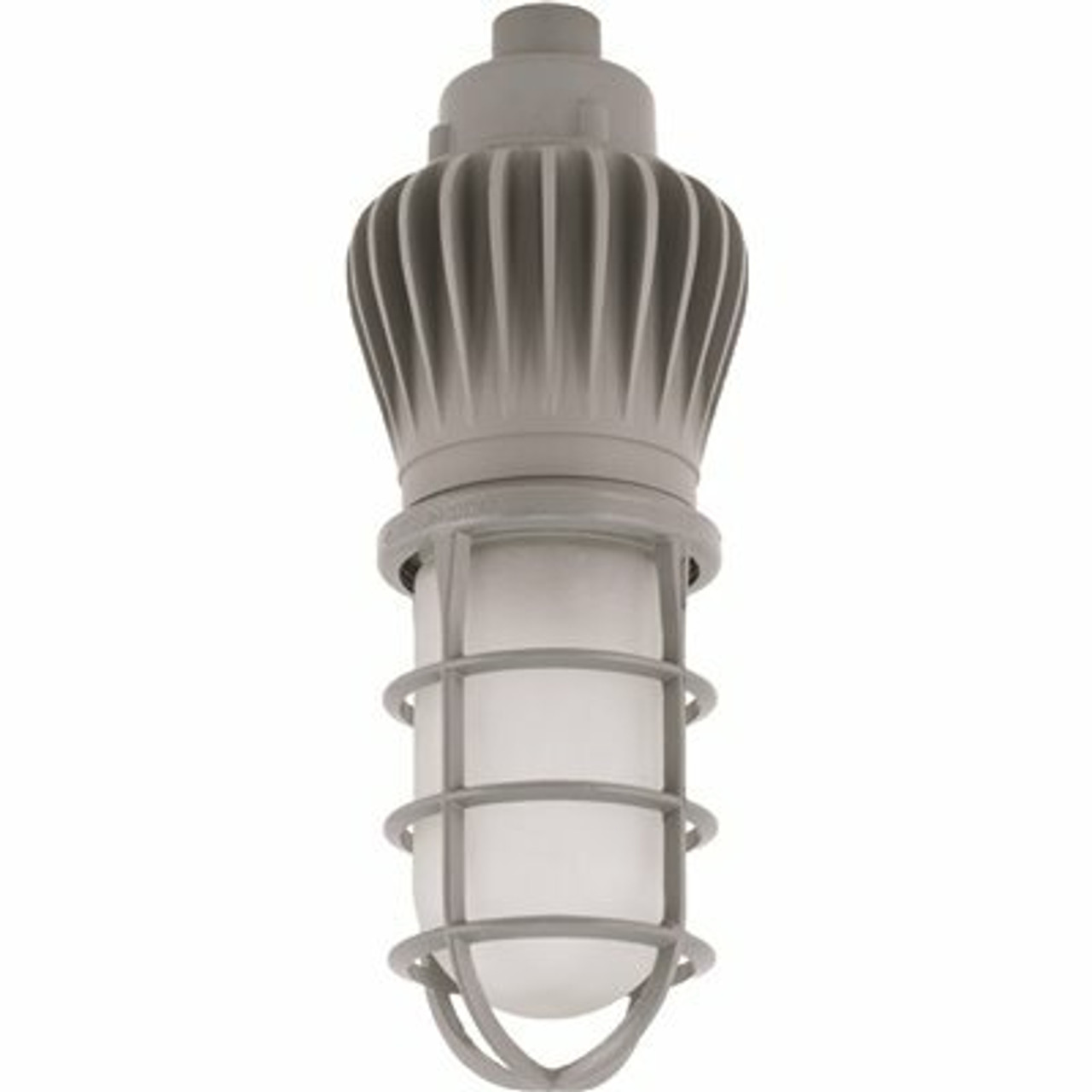 Vaportite 150- - -Watt Equivalent Integrated Led Gray Wall Pack Light/Ceiling Mount 5000K Frosted Glass Globe And Guard