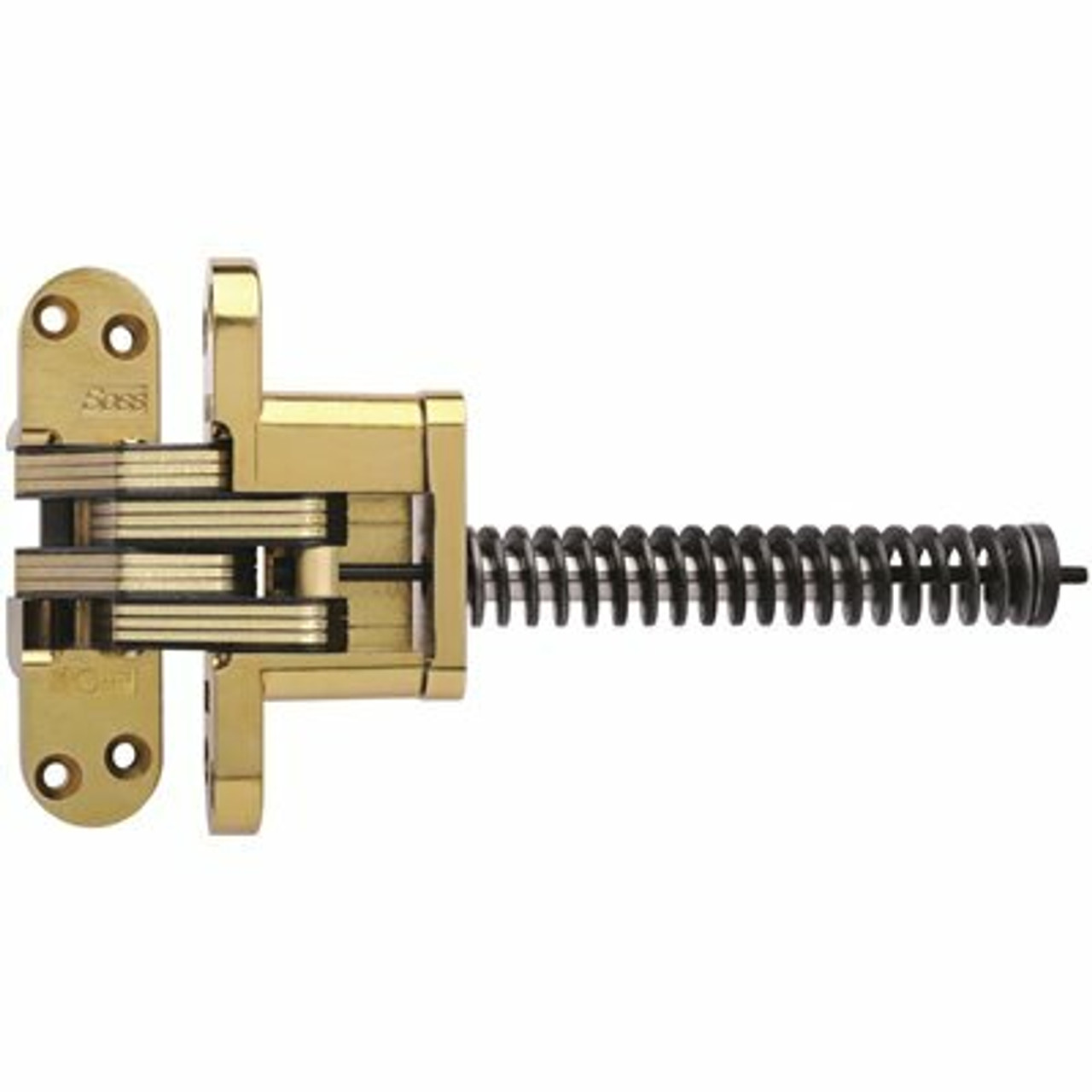 Soss 2 In. Satin Brass T Wood Or Steel Invisible Closer