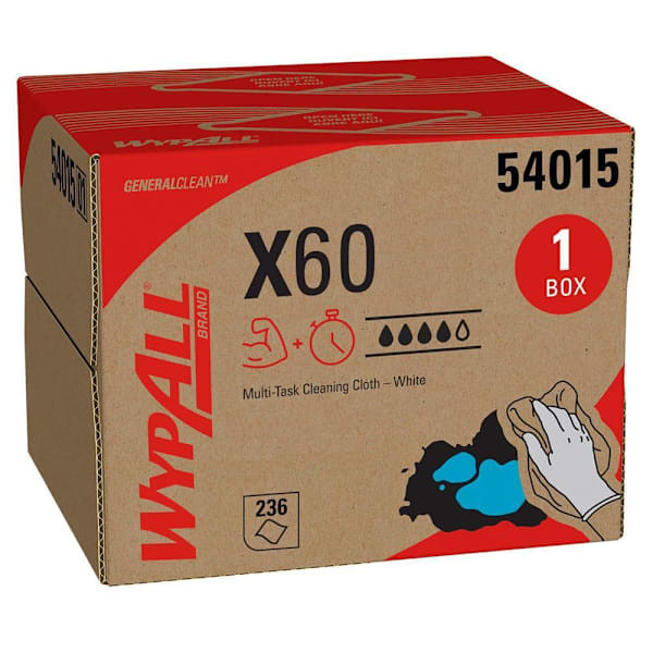 WypAll Generalclean X60 Multitask Cleaning Cloths, Case Of 236 Sheets