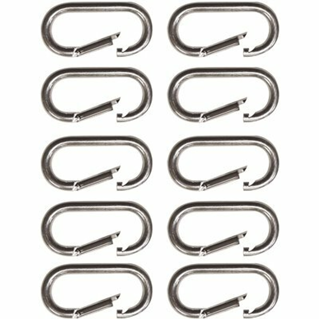 Snap-Loc 3-1/8 In. Zinc-Plated Steel Carabiner (Pack Of 10)