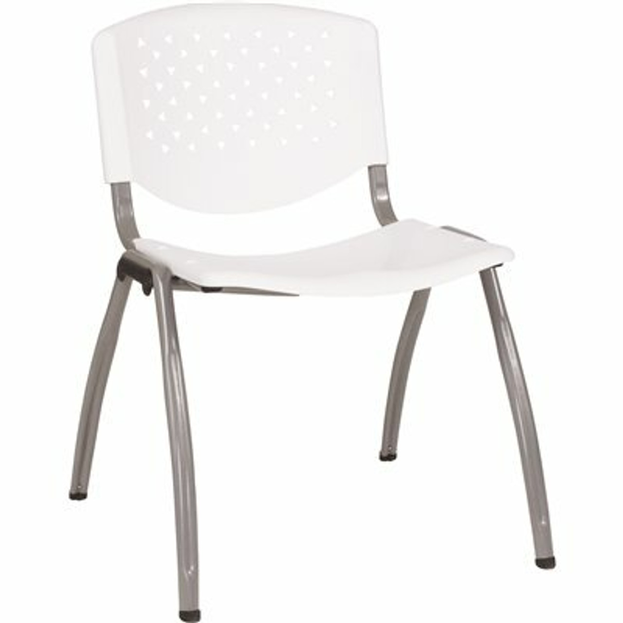 Carnegy Avenue Plastic Stackable Chair in White 308675983