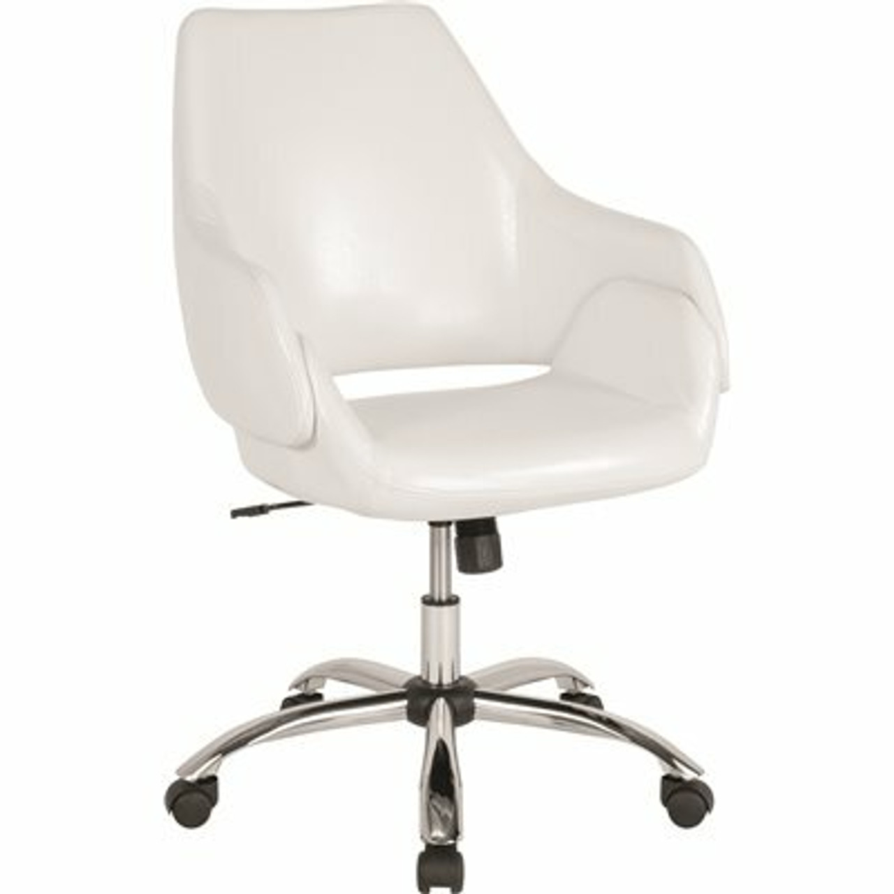 Carnegy Avenue White Leather Office/Desk Chair 308681355