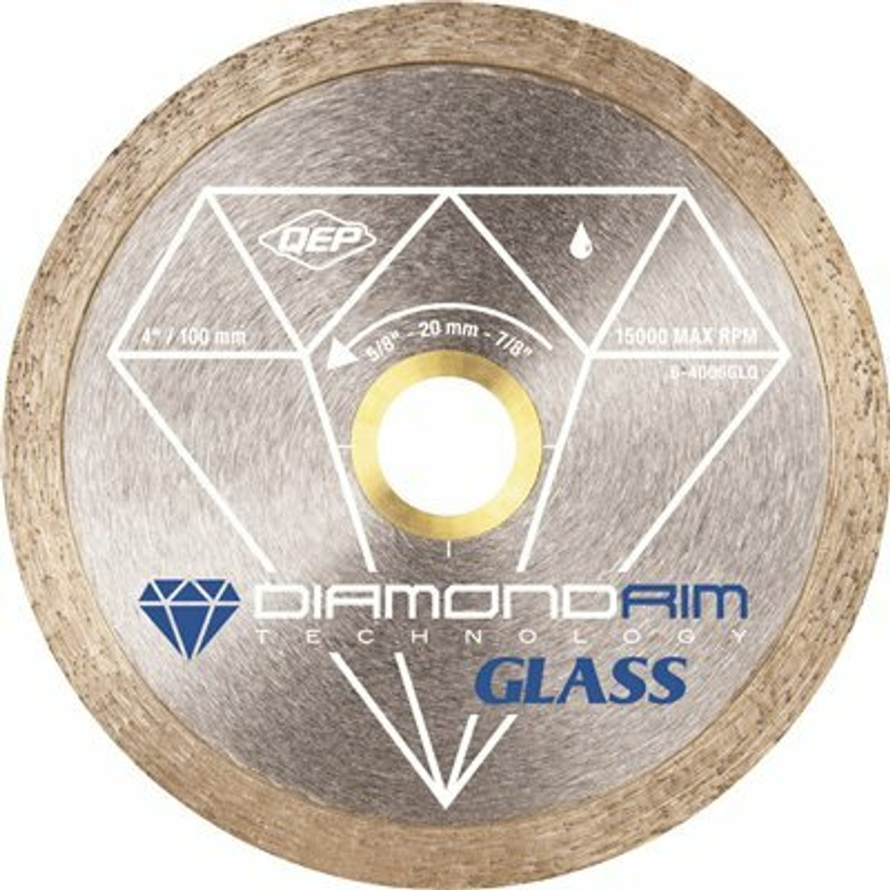 Qep Glass Series 4 In. Wet Tile Saw Continuous Rim Diamond Blade