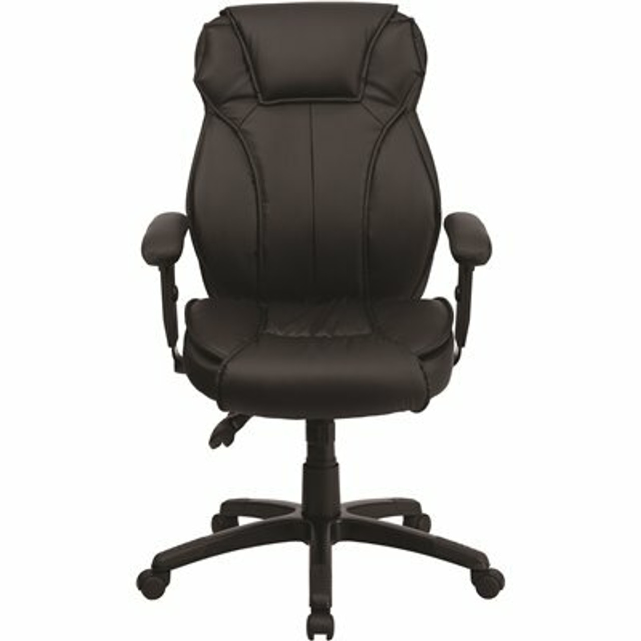 Carnegy Avenue Faux Leather Swivel Ergonomic Office Chair in Black 308685559