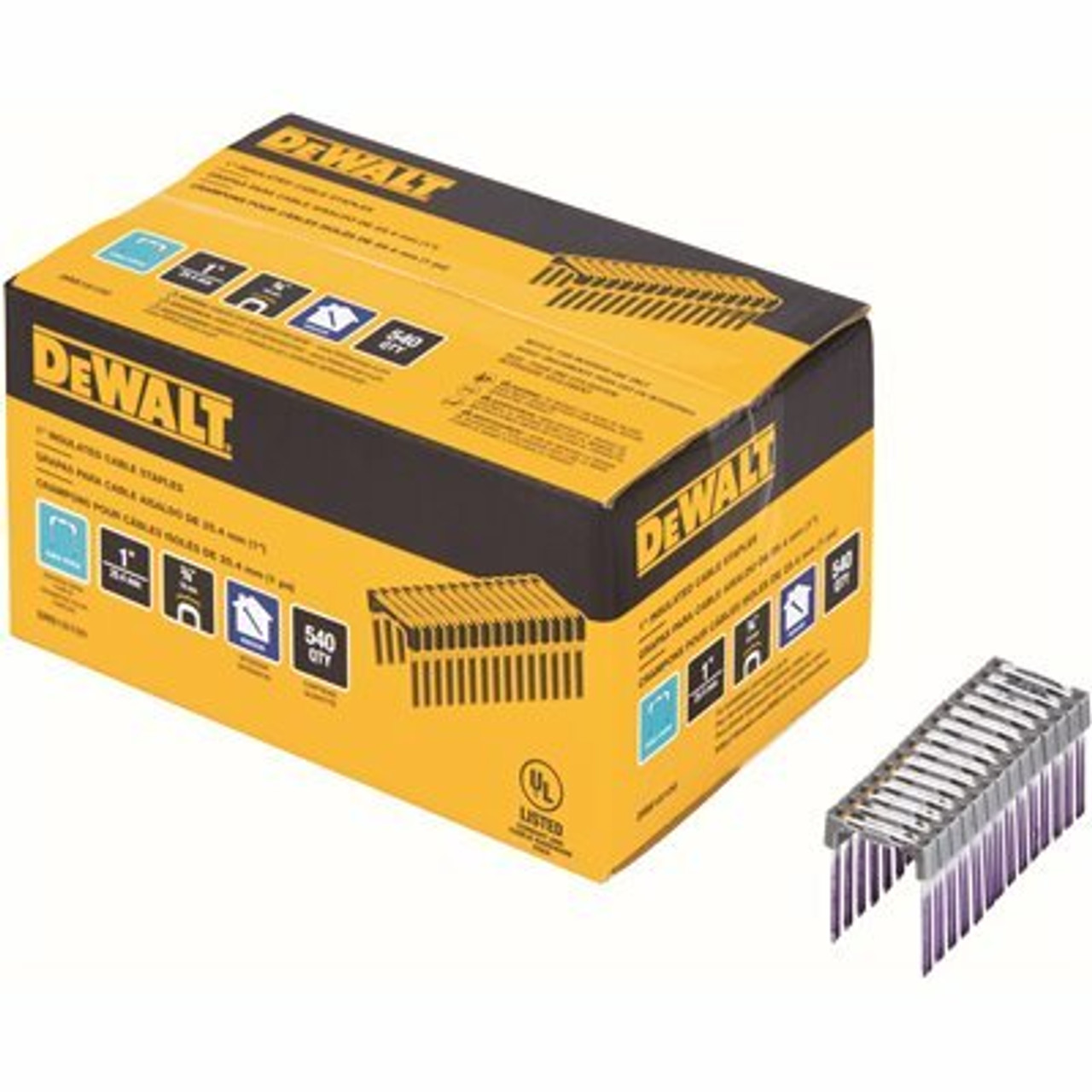 Dewalt 1 In. Insulated Electrical Staples (540 Per Box)