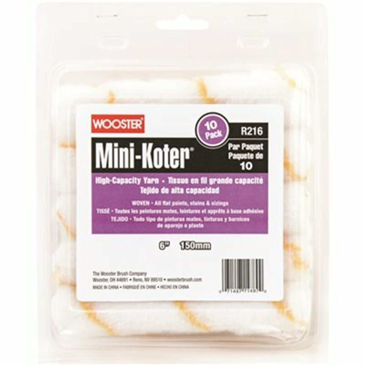 Wooster 6 In. Mini-Koter High-Capacity Yarn Roller (10-Pack)