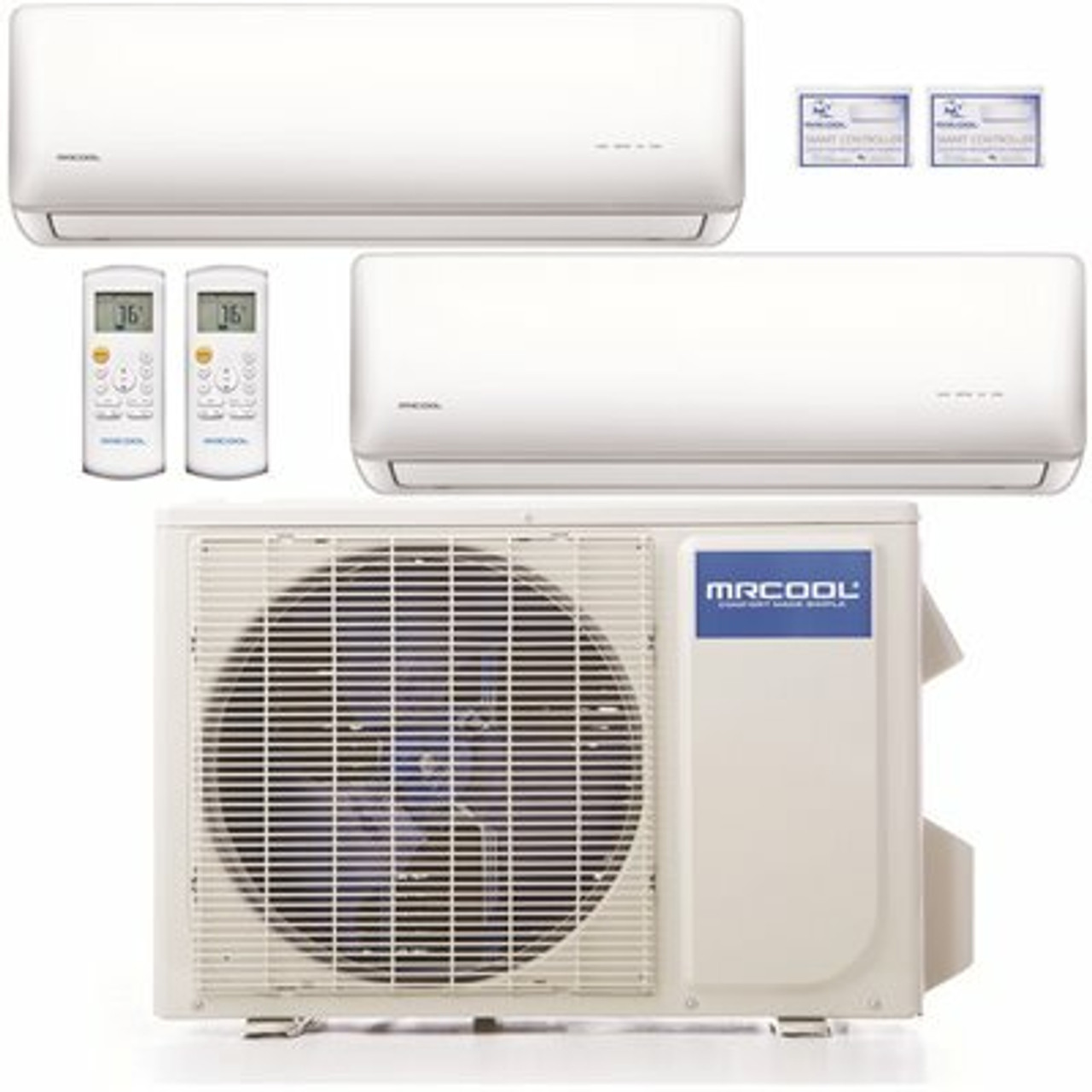 Mrcool Olympus 18,000 Btu 1.5 Ton 2-Zone Ductless Mini Split Air Conditioner And Heat Pump, 25 Ft. Install Kit - 230V/60Hz