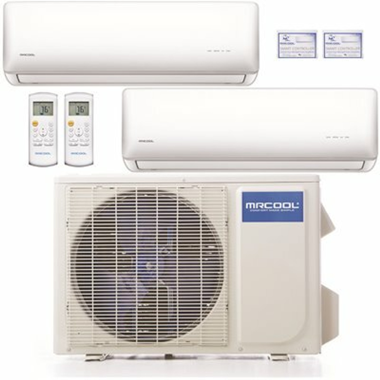 Olympus 27000 Btu 2.25 Ton 2-Zone Ductless Mini-Split Air Conditioner And Heat Pump W/ 25 Ft. Install Kit, 230-Volt/60Hz