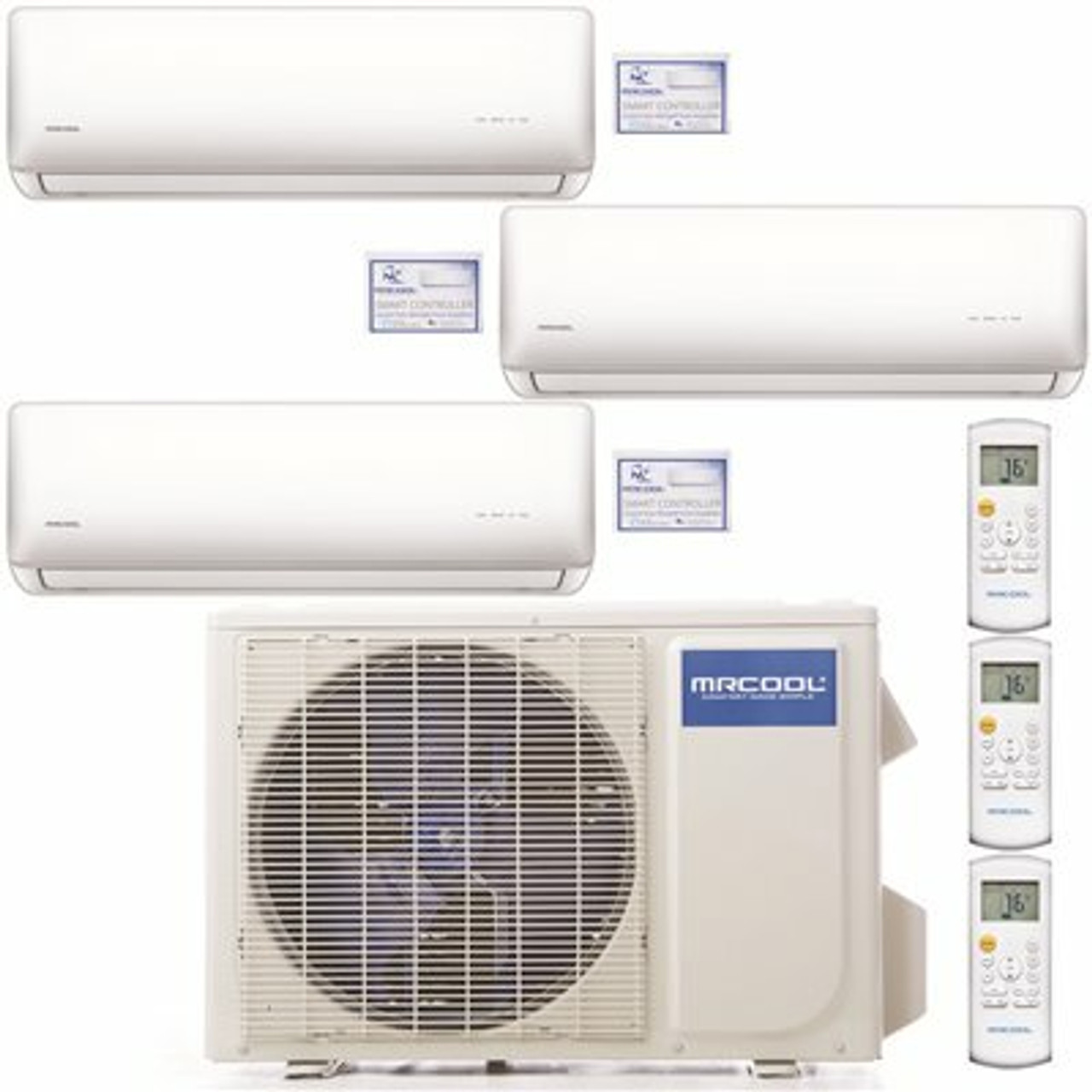 Mrcool Olympus 36,000 Btu 3 Ton 3-Zone Ductless Mini Split Air Conditioner And Heat Pump, 25 Ft. Install Kit - 230V/60Hz - 308810684