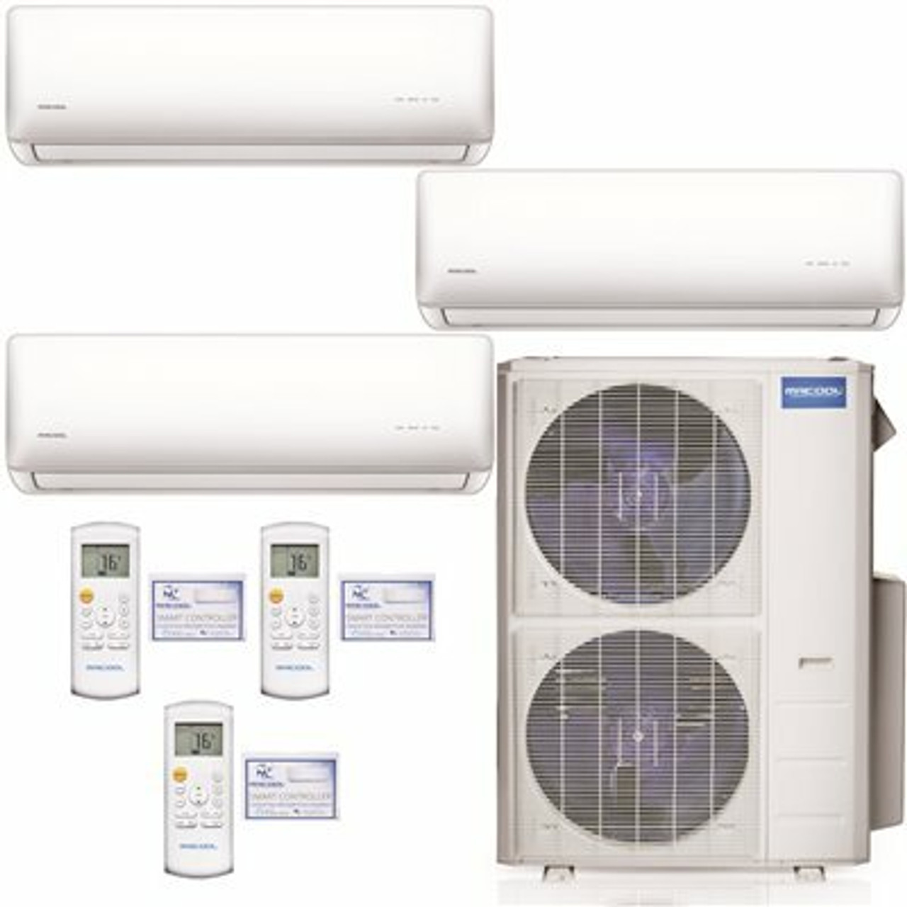 Mrcool Olympus 48,000 Btu 4 Ton 3-Zone Ductless Mini Split Air Conditioner And Heat Pump, 16 Ft. Install Kit - 230V/60Hz