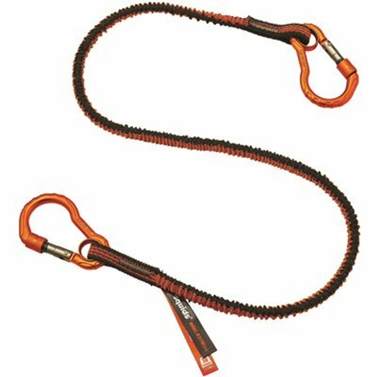 Ergodyne Orange And Gray Squids Standard Dual Carabiner Tool Lanyard