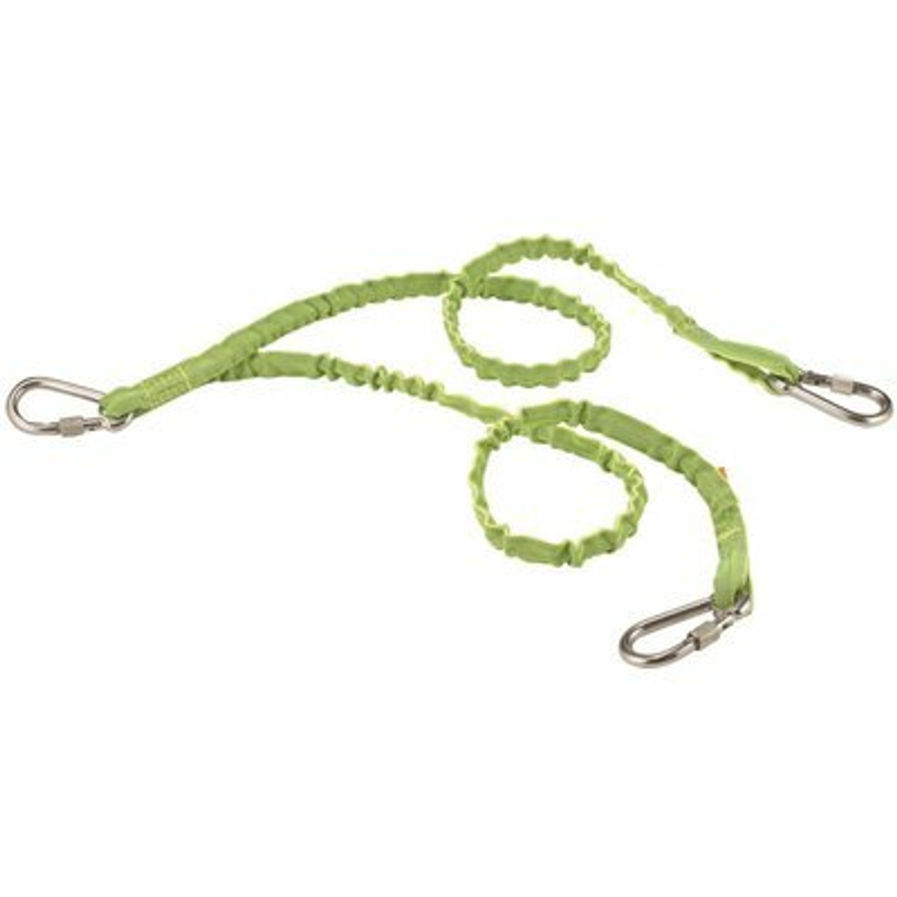 Ergodyne 15 Lbs. Lime Standard Twin Leg Stainless Triple Carabiner Tool Lanyard