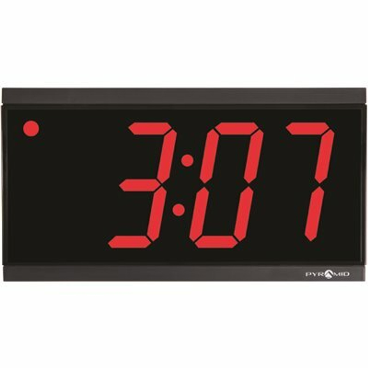 Pyramid Time Systems 4 In. Red Led Numeral Hour/Minute Digital Wall Clock