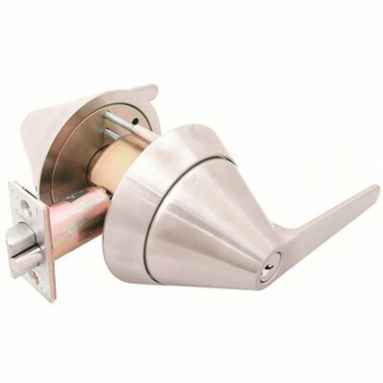 Townsteel Ligature Resistant Satin Stainless Steel Cylindrical Bed/Bath Door Lever Lock Privacy
