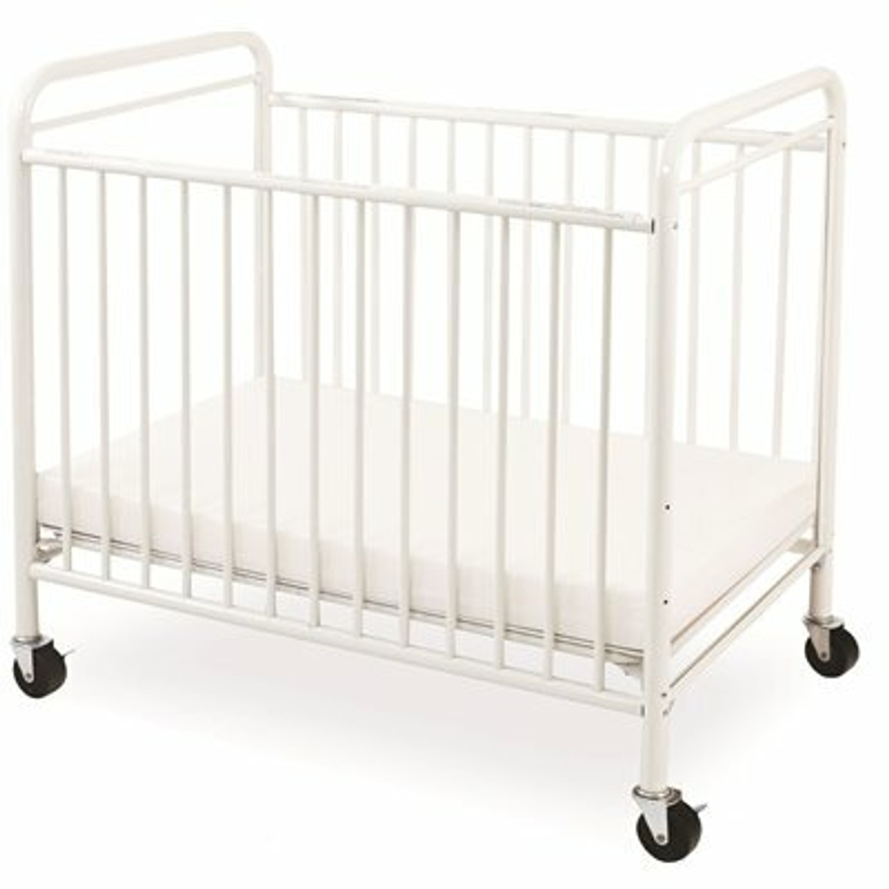 La Baby "The Condo" Metal Mini/Portable White Evacuation Window Crib