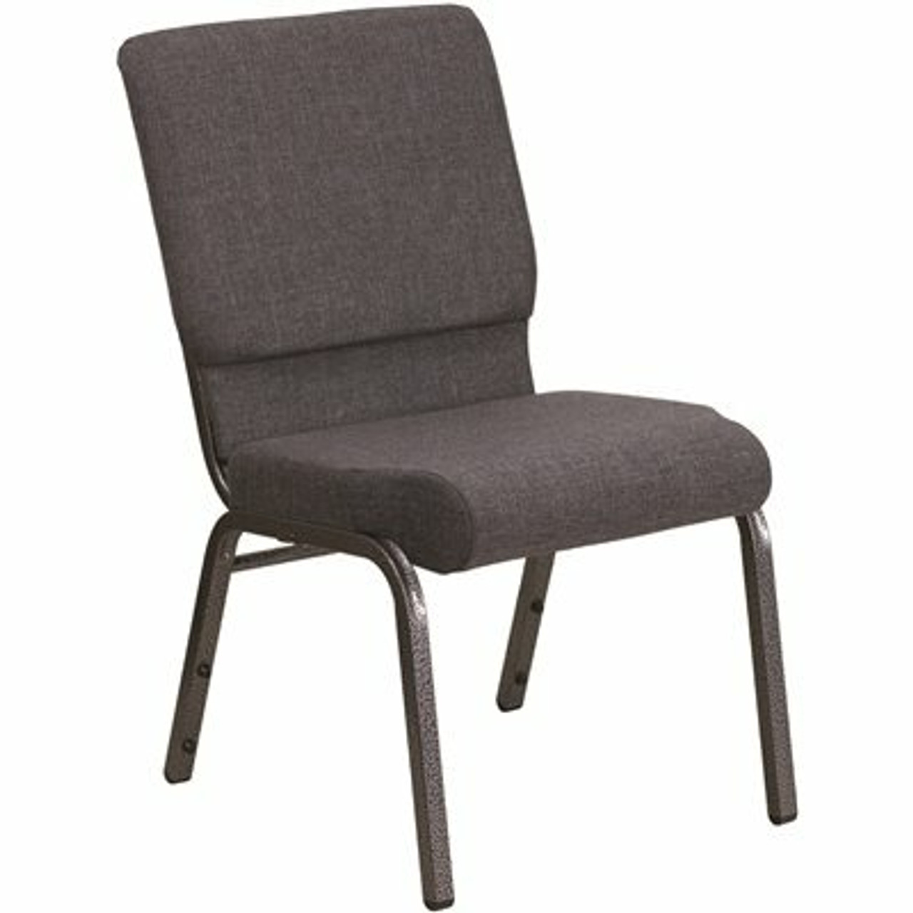 Carnegy Avenue Dark Gray Fabric/Silver Vein Frame Stack Chair - 309321263