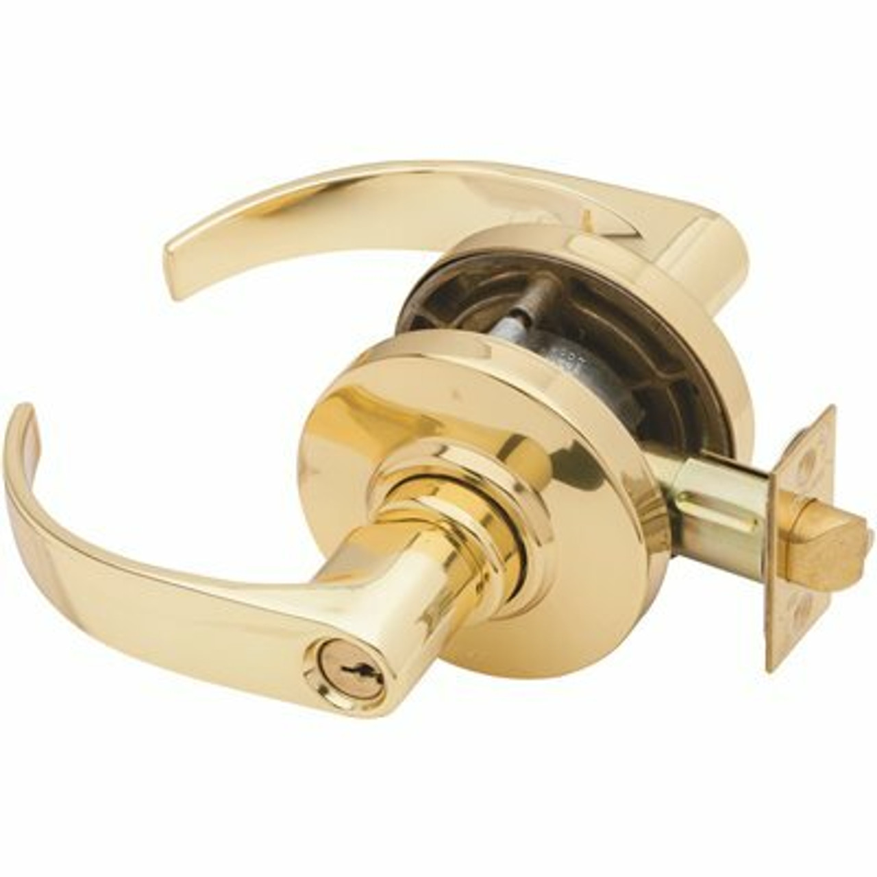 Schlage Al Series Bright Brass Classroom Function Door Lever - 309616709