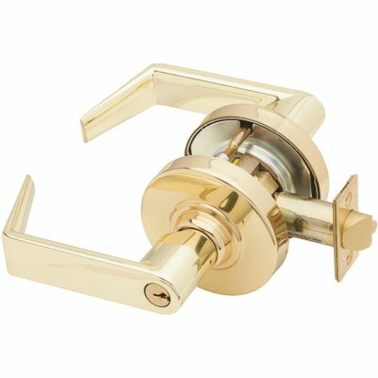 Schlage Nd Series Bright Brass Storeroom Function Door Lever - 309623205